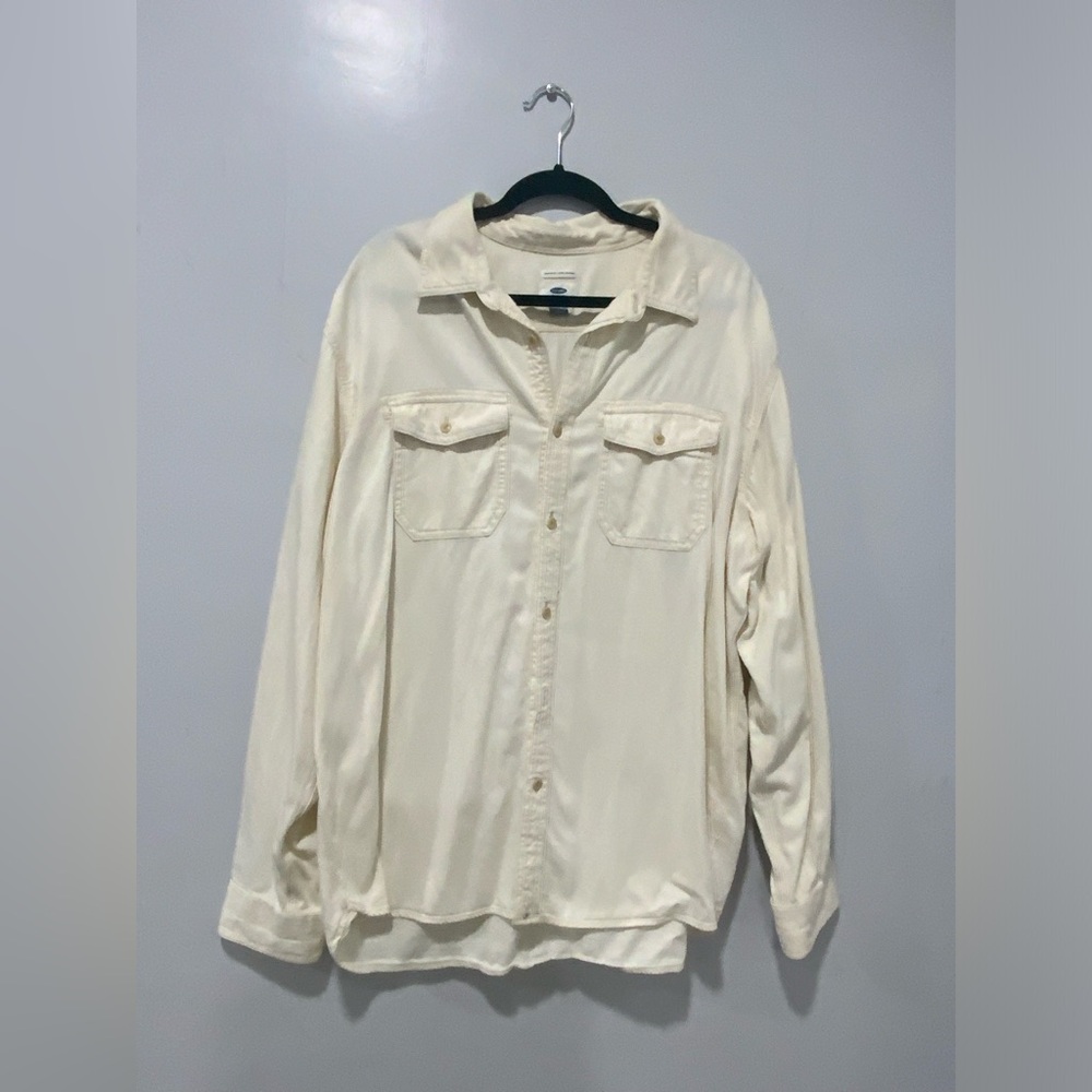 Cream button up